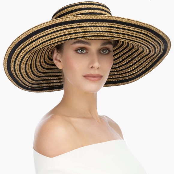 Erick Jarvis Black and Tan Striped Margot Hat - Picture 2 of 9